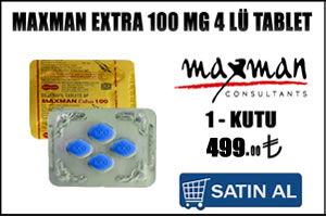 Maxman 100 mg 4 lü mavi hapı
